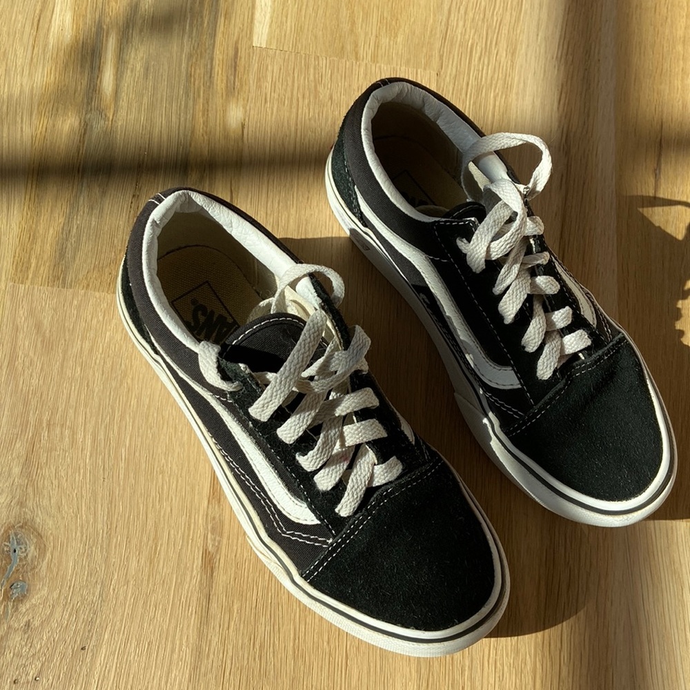 Vans black suede kids shoe